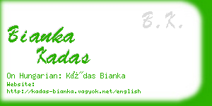 bianka kadas business card